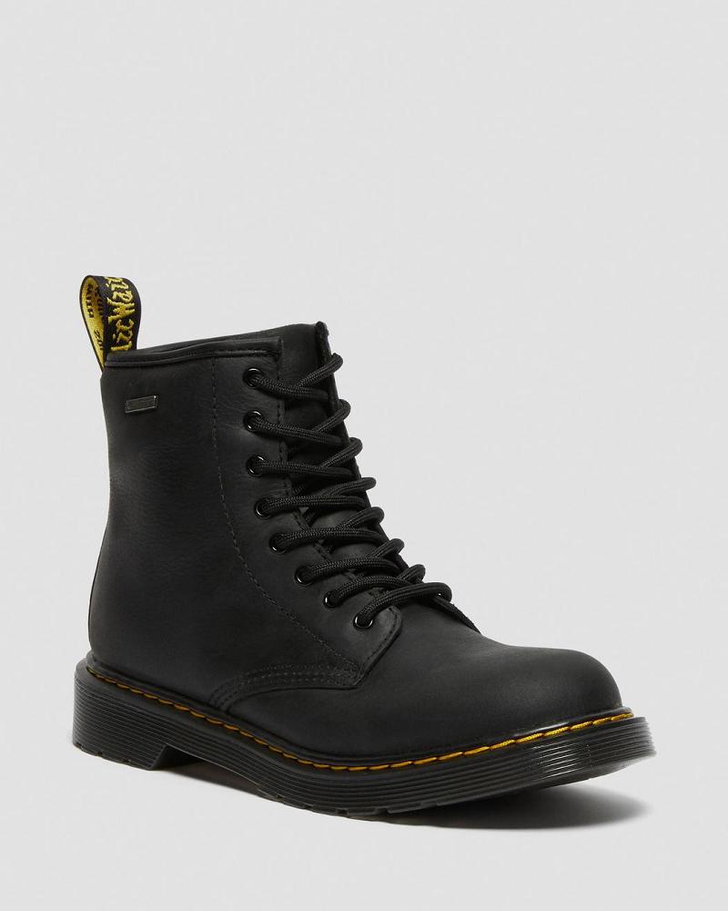 Dr Martens Youth 1460 Vandtætte Læder Fritidsstøvler Børn Sort | DK 665BEX